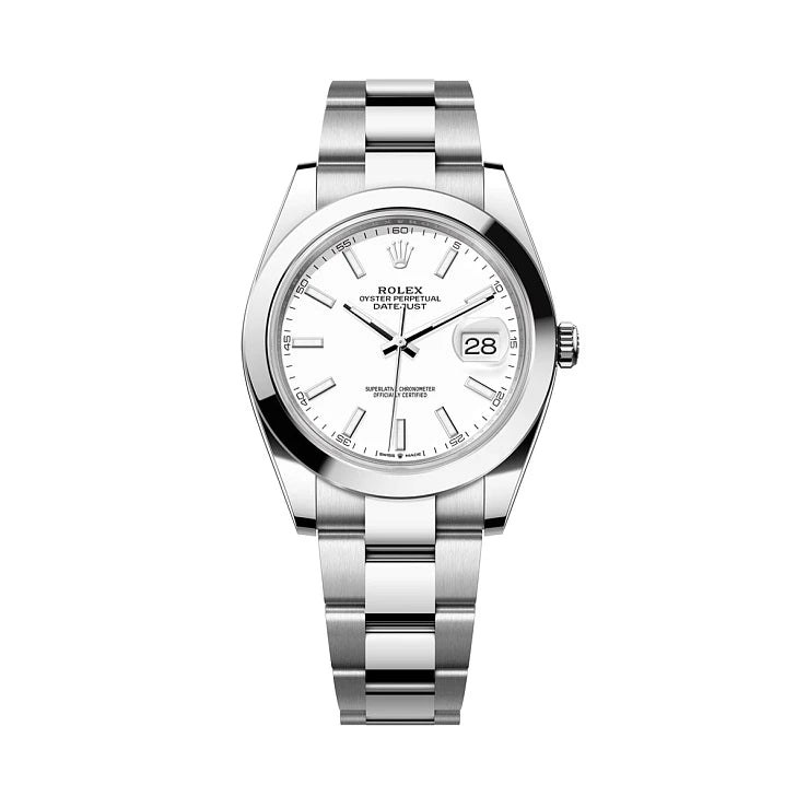 Rolex Datejust 41mm Steel Stainless White Dial Oyster 2022