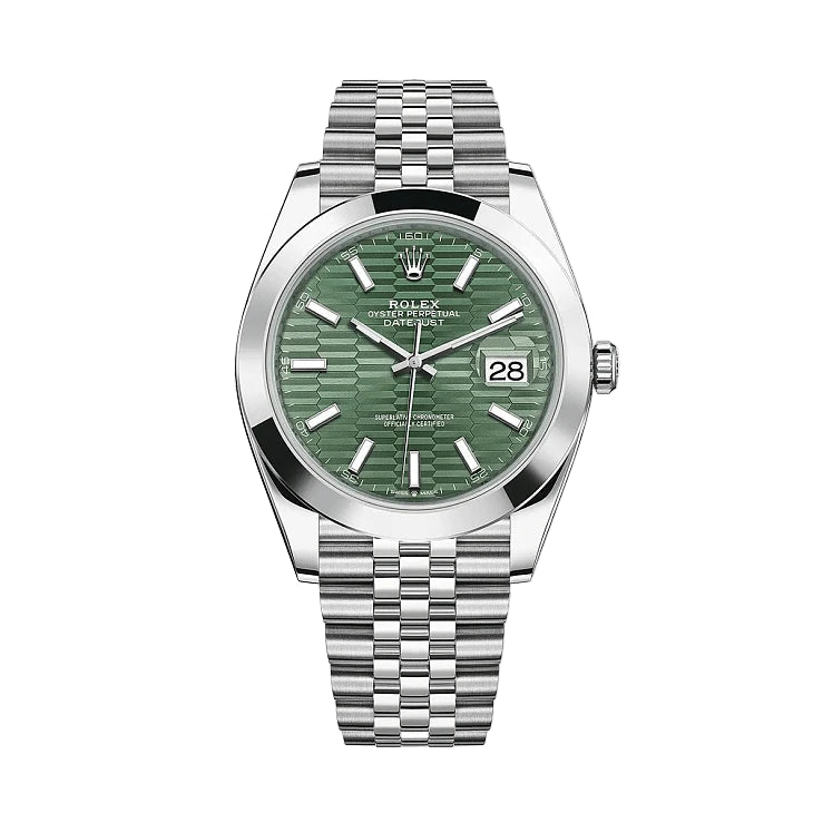 Rolex Datejust 41mm Stainless Steel Motif green discontinued dial Jubilee 2023