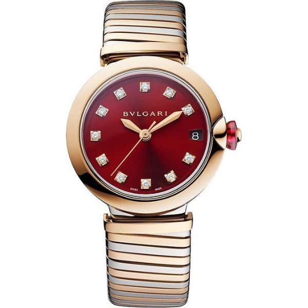 Bvlgari Lvcea 33mm Red Dial Rose Gold 2025