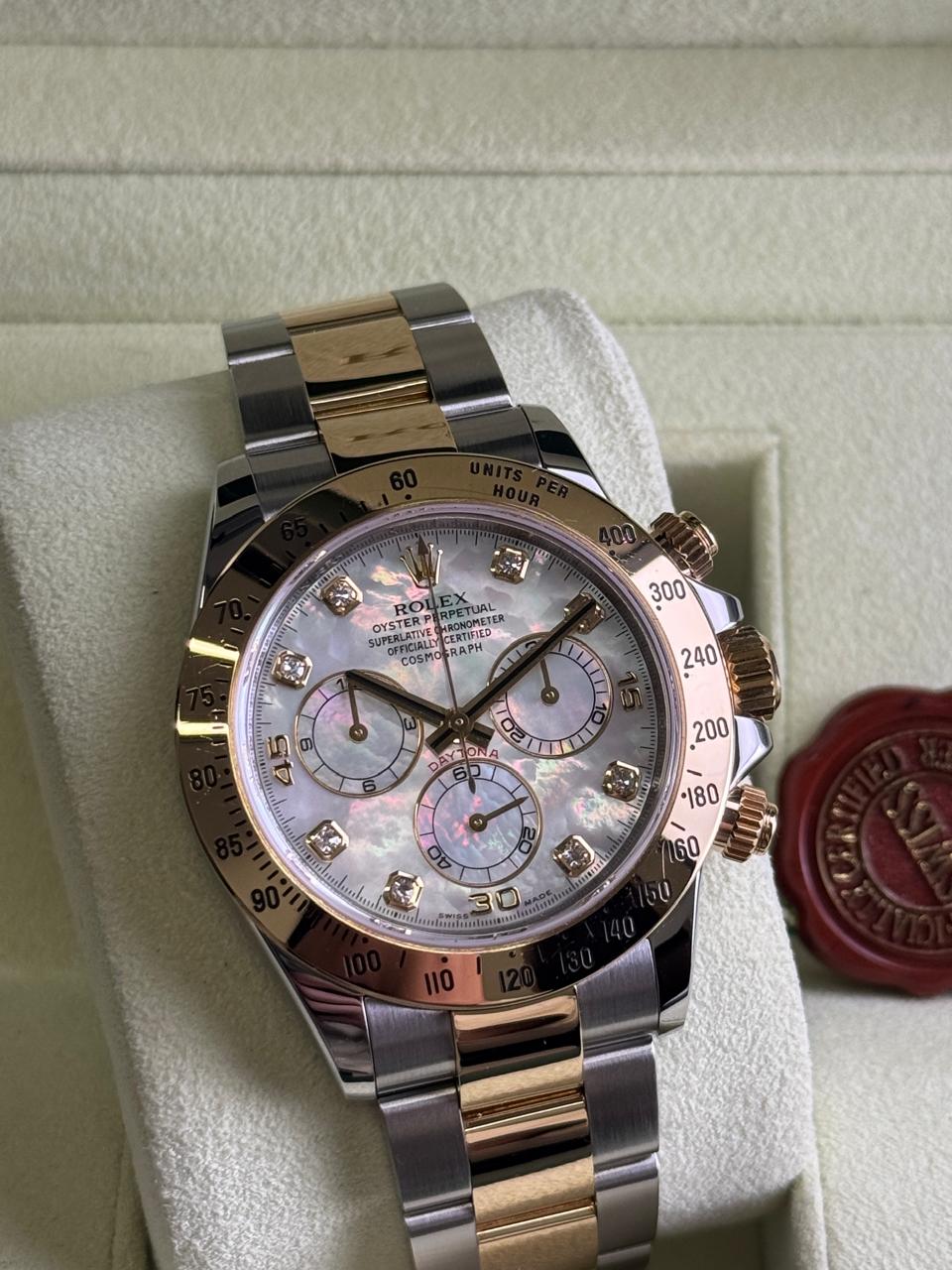 Rolex Cosmography Daytona Steel & YGold Mother of Pearl 2009