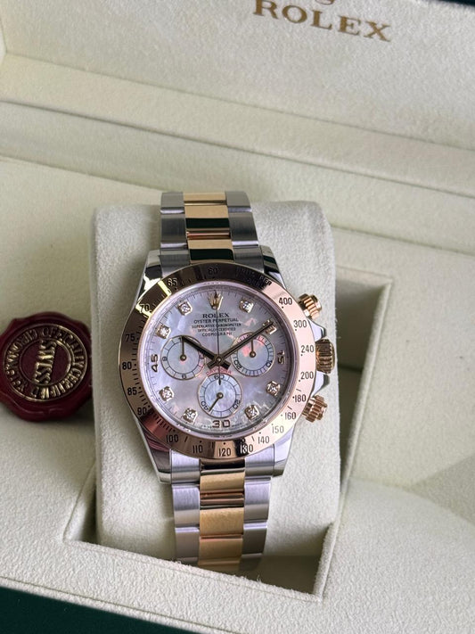 Rolex Cosmography Daytona Steel & YGold Mother of Pearl 2009 - HOURLY