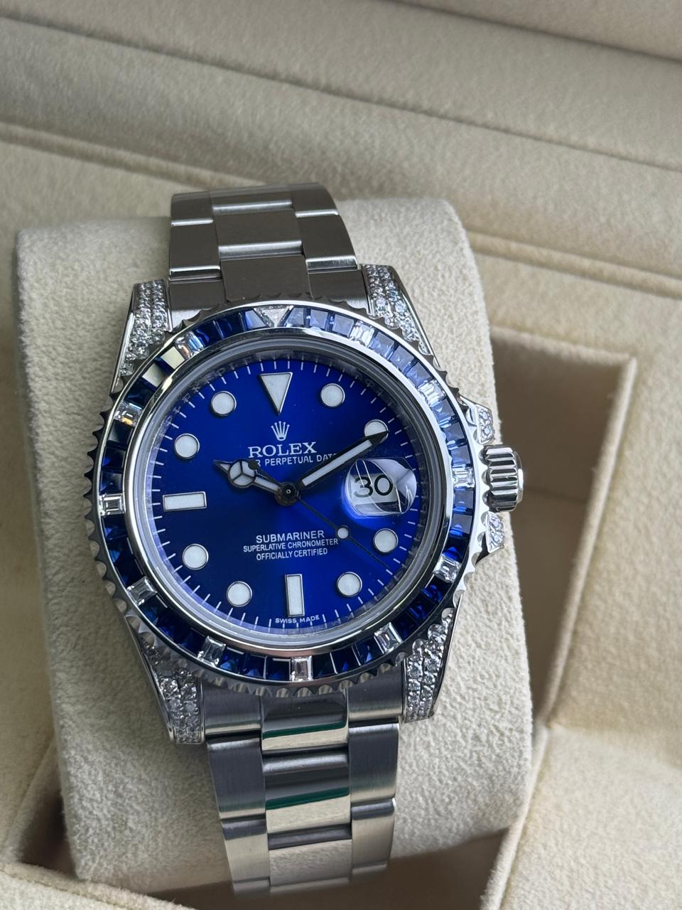 Rolex Submariner Date 40mm afterset Diamond Bezel 2017
