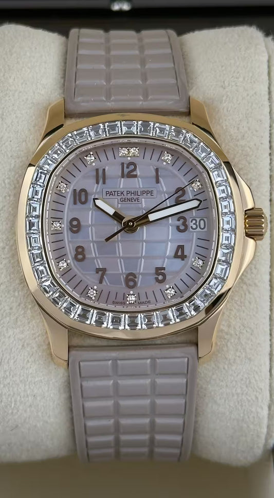 Pre-owned Patek Philippe Aquanaut Luce 5072R-001 Rose Gold