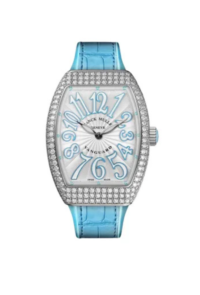 Franck Muller Vanguard 35mm Tiffany Blue Diamond afterset