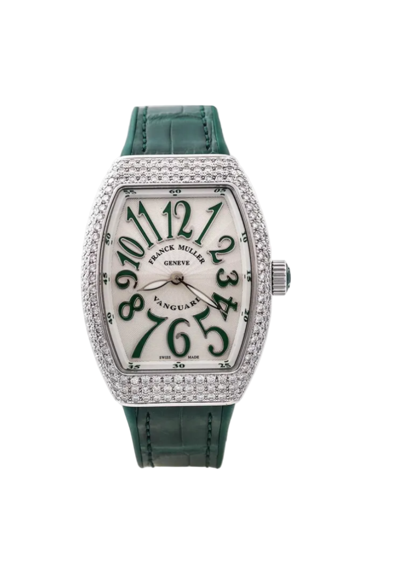 Franck Muller Vanguard 32mm Green Diamond afterset