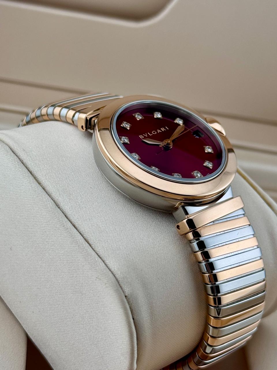 Bvlgari Lvcea 33mm Red Dial Rose Gold 2025