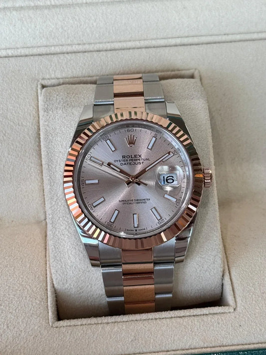 Rolex Datejust 41mm Steel & Rose Gold Oyster Sundust Dial Unworn 2025 - HOURLY