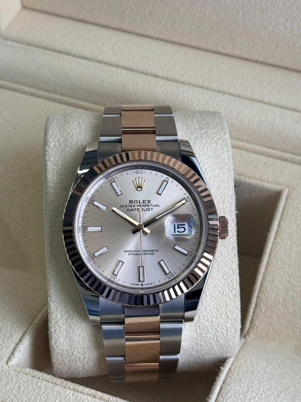 Rolex Datejust 41mm Steel & RoseGold Oyster Sundust Dial 2024