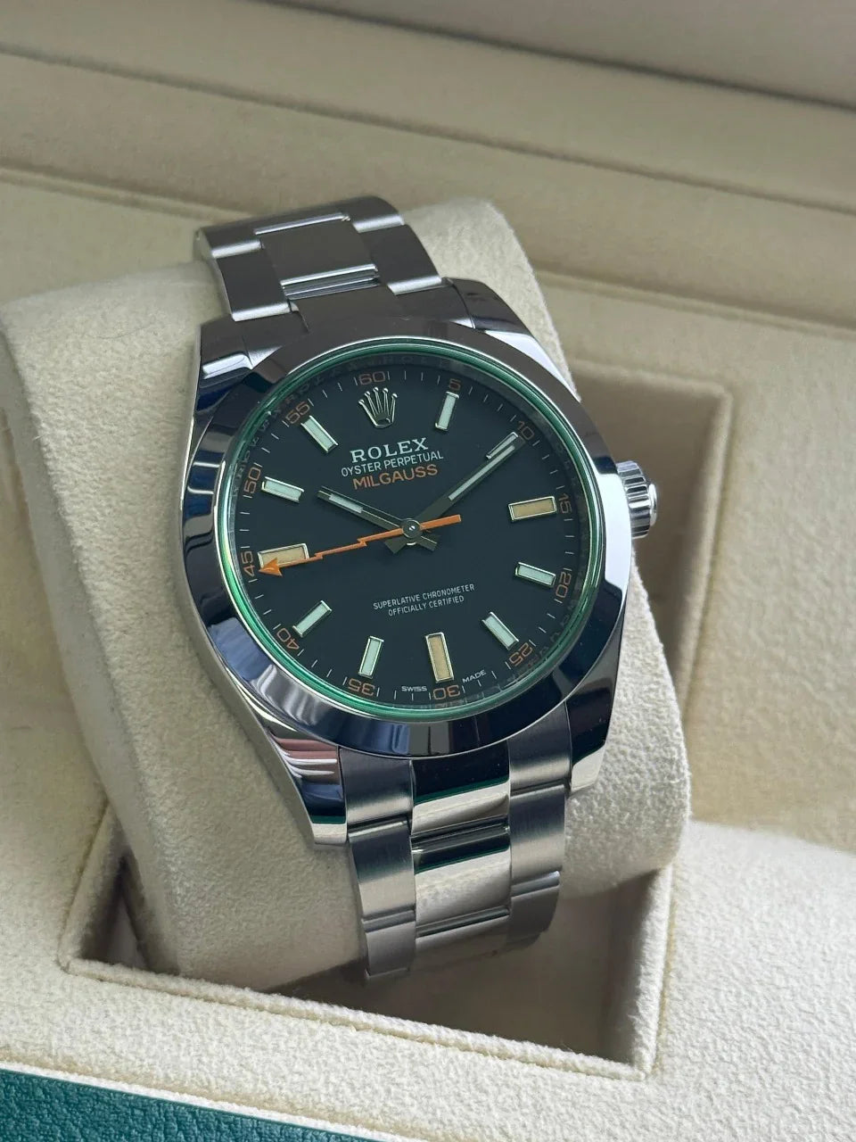 Rolex Milgauss 40mm Stainless Steel black Dial Discontinued 2023 - HOURLY