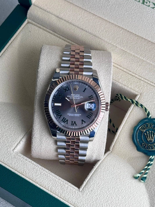 Rolex Datejust 41mm Steel & RoseGold Wimbeldon dial Jubilee 2024 - HOURLY