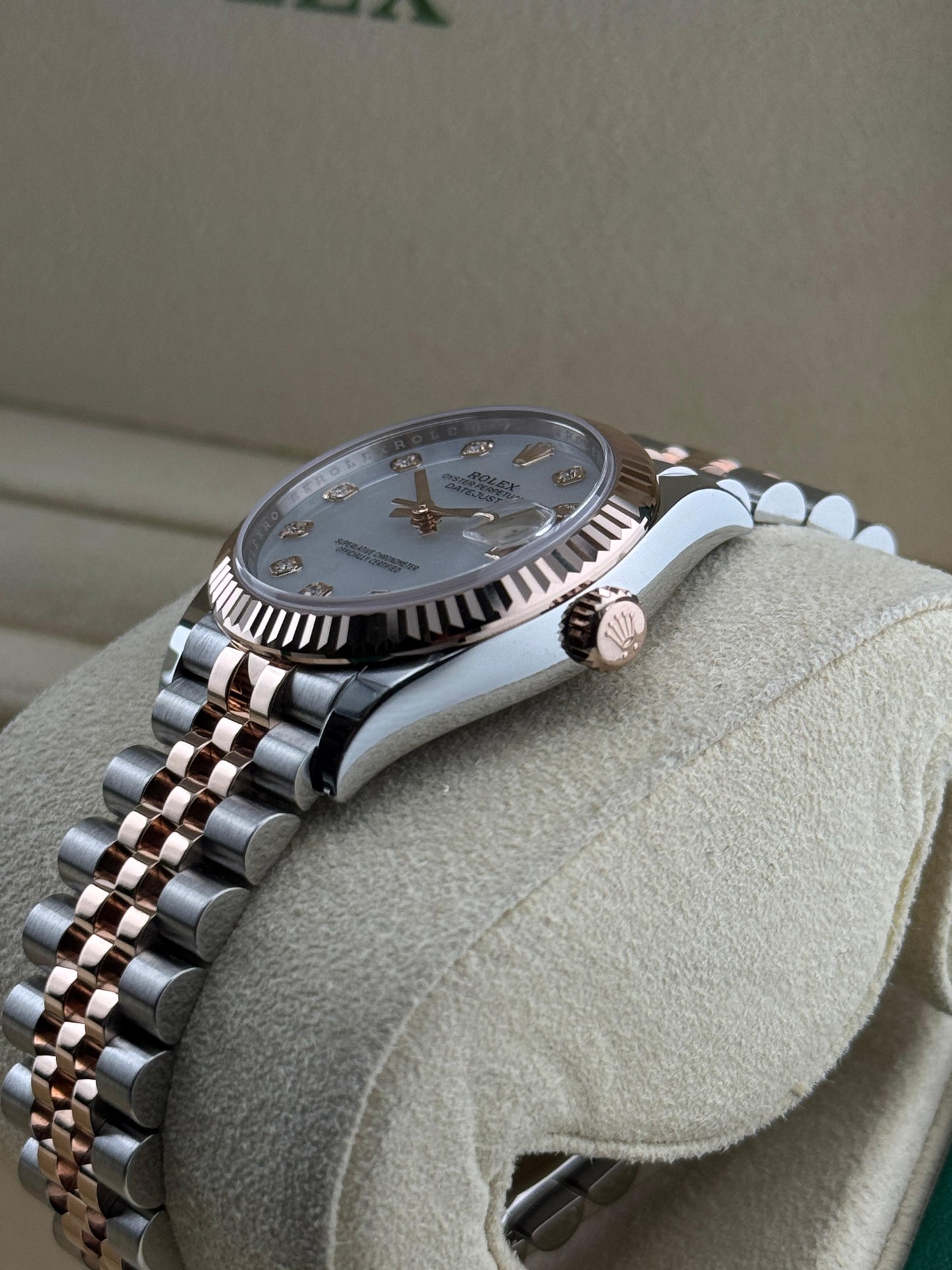 Rolex Datejust 31MM Steel & RoseGold diamond Mother Of Pearl dial Jubilee Unworn 2025