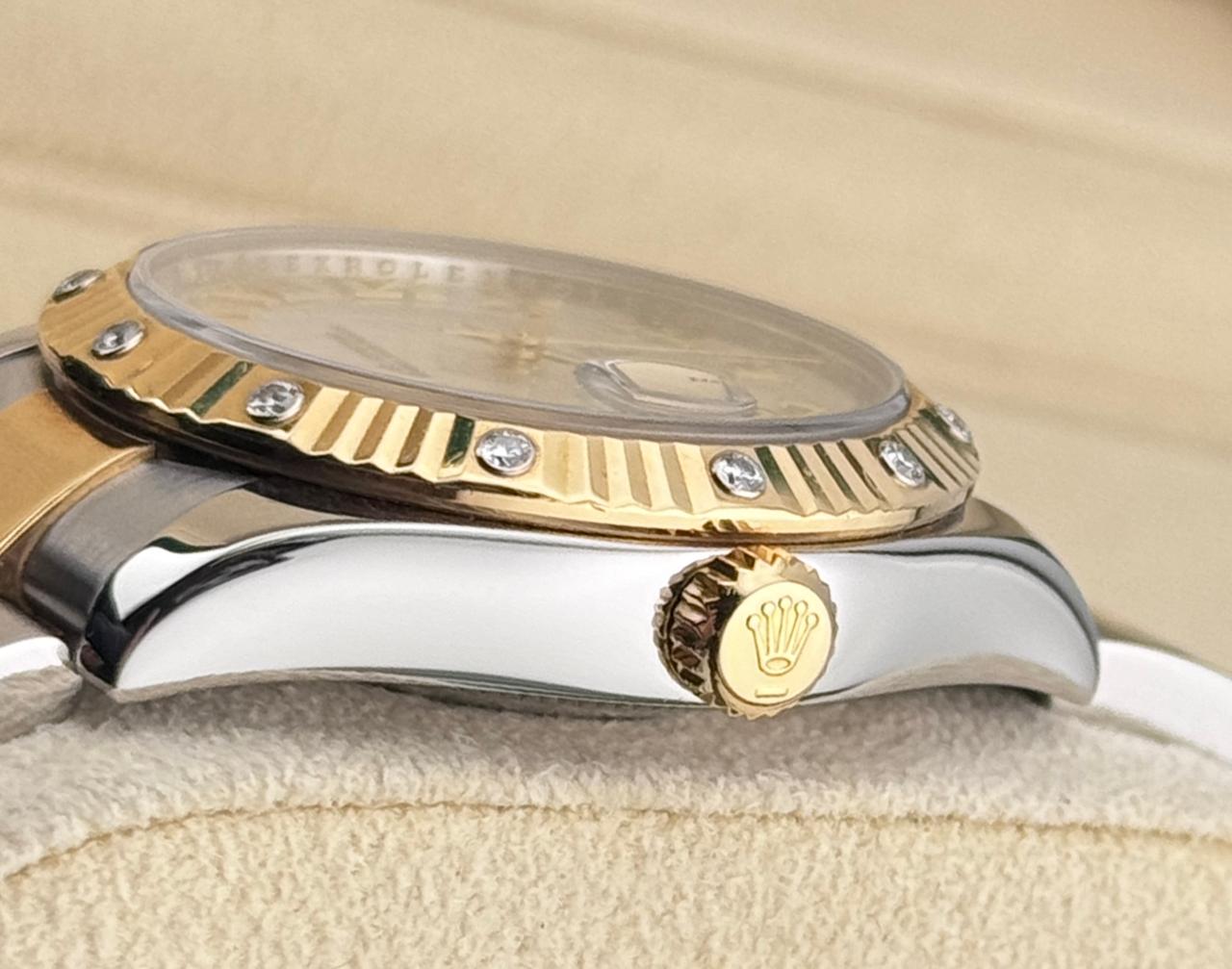 Rolex Datejust 31mm Steel & Gold Diamond Bezel MOP Dial 2021