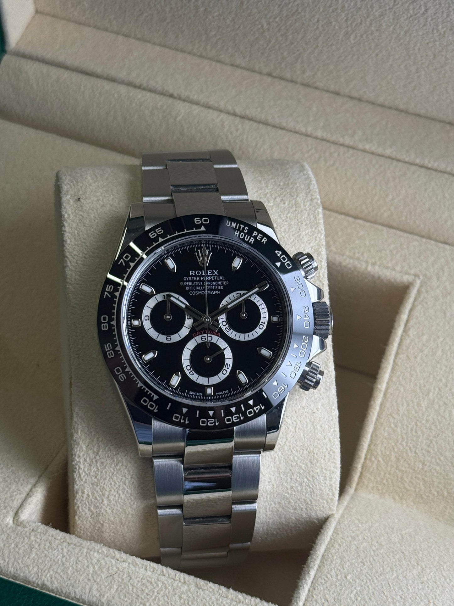Rolex Cosmograph Daytona 40 mm Stainless steel Black Dial 2022