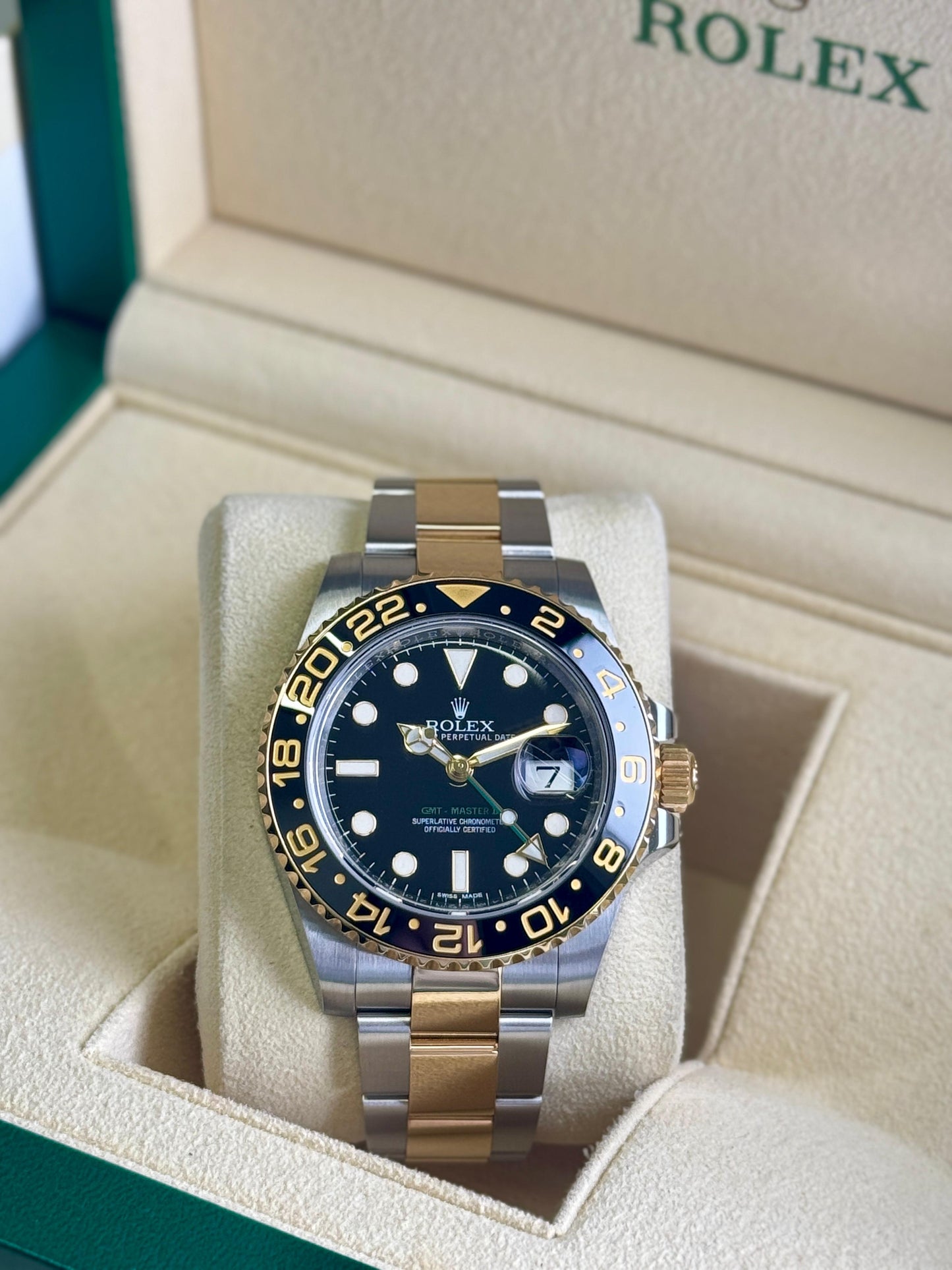 Rolex GMT-Master II 40mm Steel & Gold Black Dial