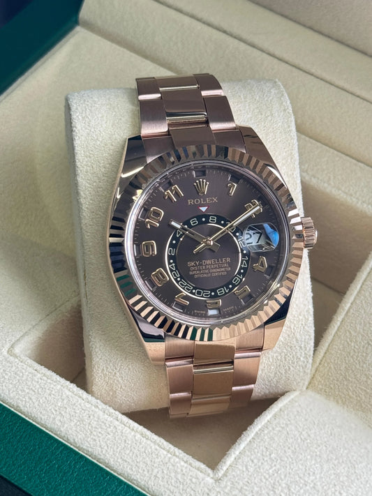 Rolex Sky-Dweller 42mm RoseGold discontinued Chocolate Dial 2020 - HOURLY