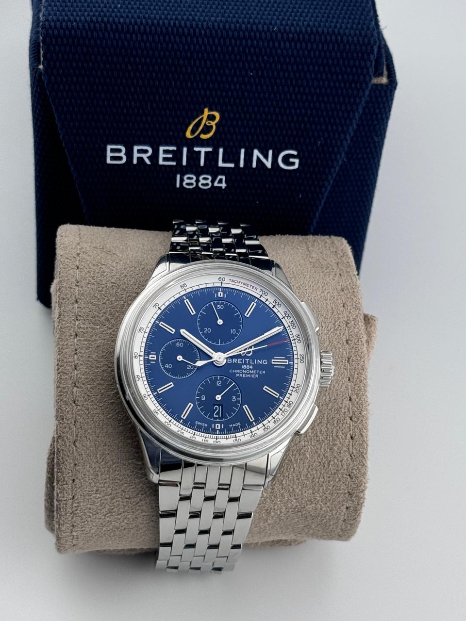 Breitling Premier Chrono 42mm Steel Blue Dial Unworn 2021