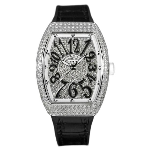 Franck Muller Vanguard 32mm Black pave diamonds afterset
