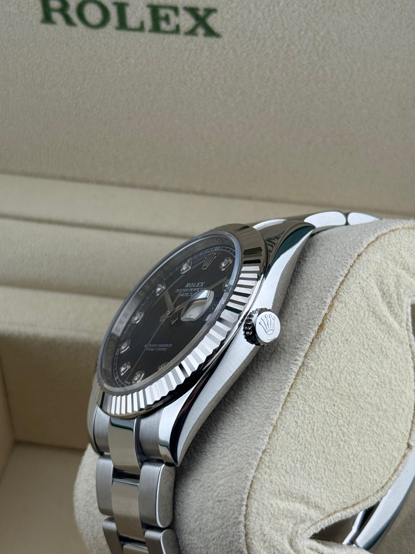 Rolex Datejust 41mm Blue Diamond Fluted Oyster 2019