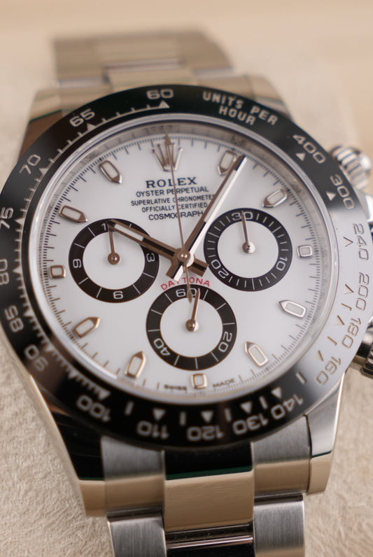 Rolex Cosmograph Daytona 40mm White Dial Panda 2019 - HOURLY