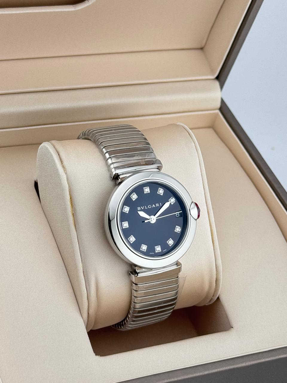 Bvlgari Lvcea Tubogas 33mm Black Dial