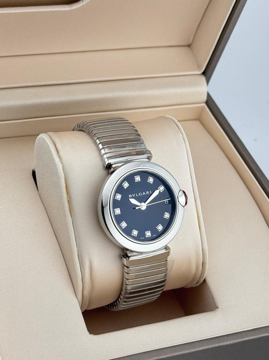 Bvlgari Lvcea Tubogas 33mm Black Dial - HOURLY