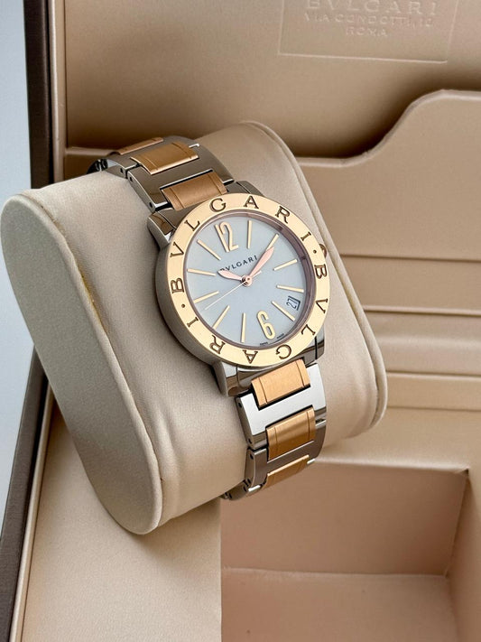 Bvlgari 33mm Lacquered Dial Steel & Gold 2023 - HOURLY