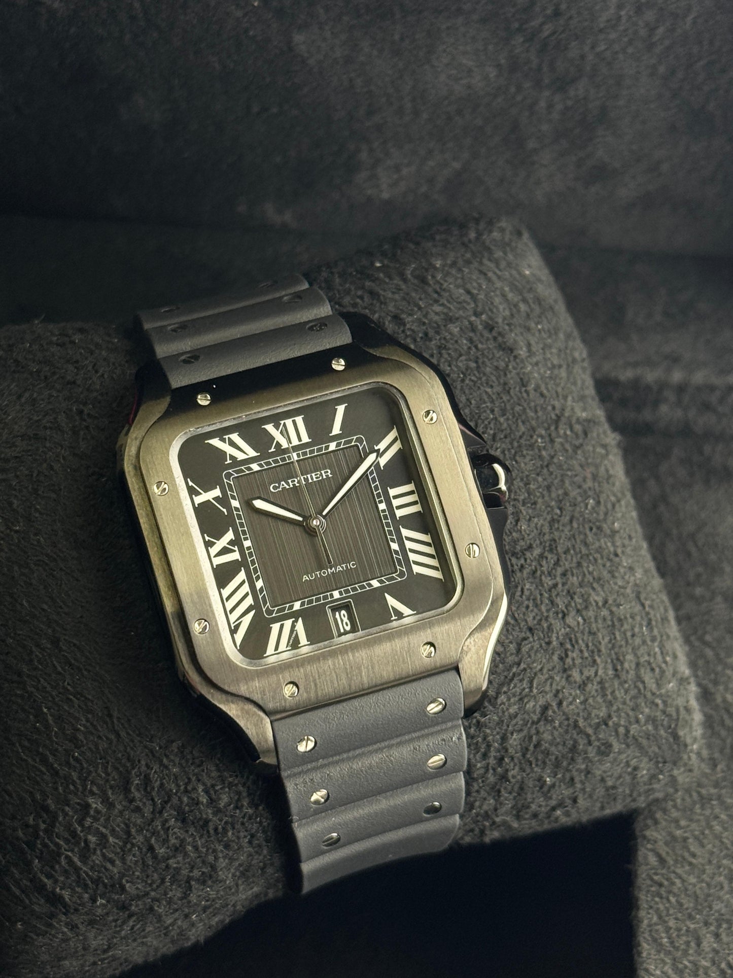 Cartier Santos De Cartier Large Steel ADLC Black 2025