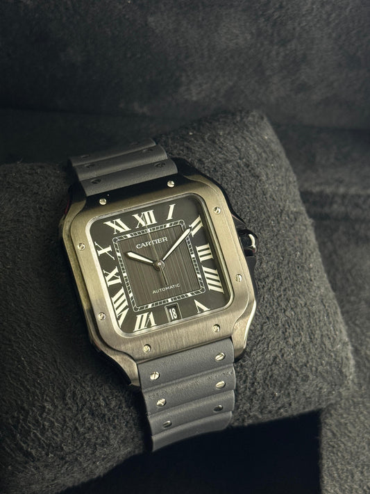 Cartier Santos De Cartier Large Steel ADLC Black 2025 - HOURLY