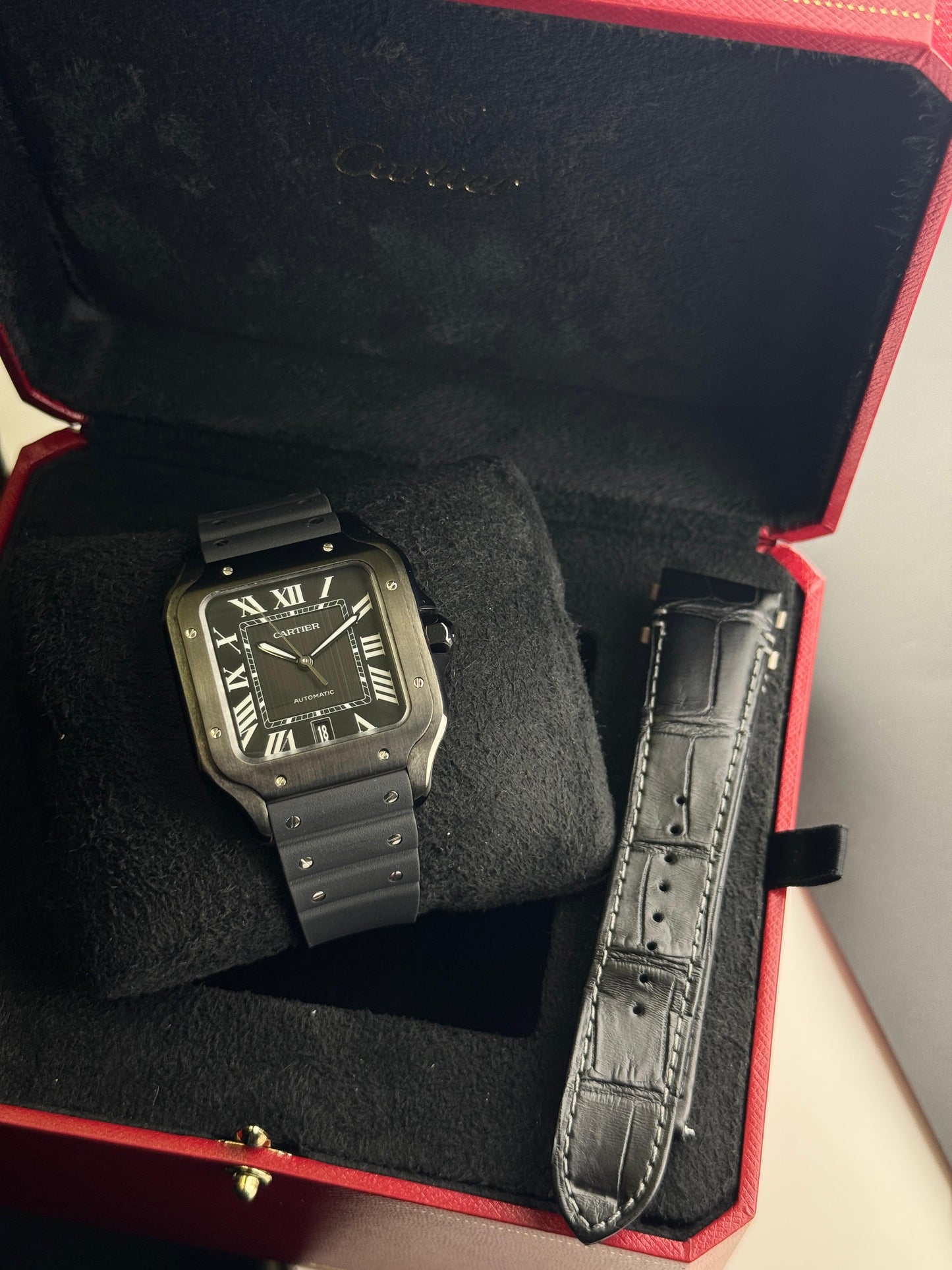 Cartier Santos De Cartier Large Steel ADLC Black 2025