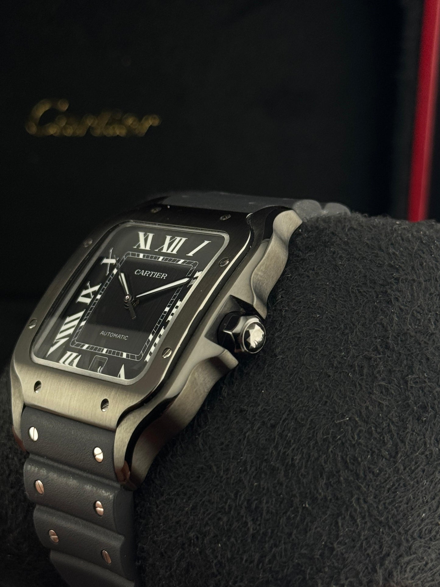 Cartier Santos De Cartier Large Steel ADLC Black 2025