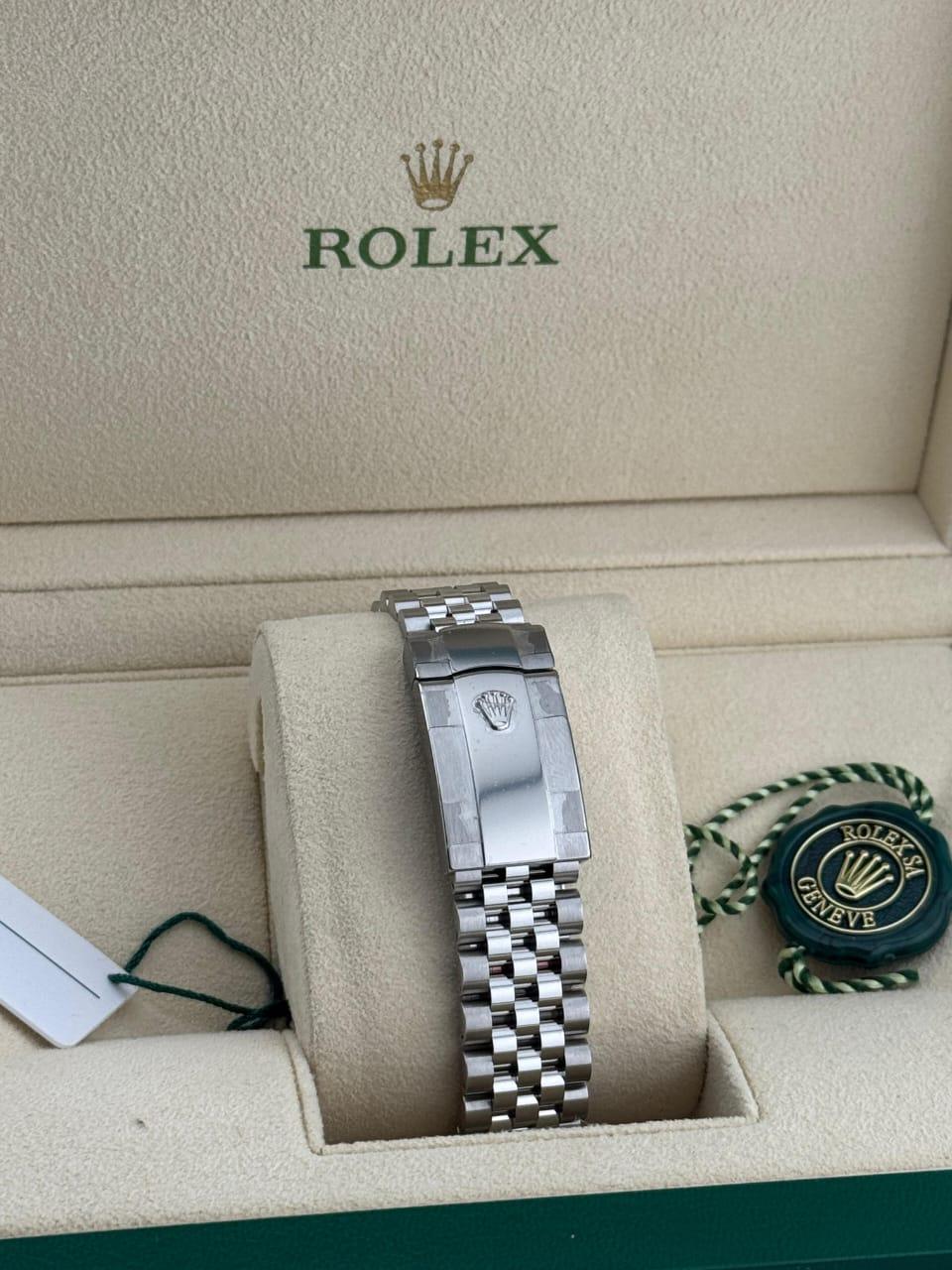Rolex Datejust 41mm Dom Bezel Wimbledon Dial Steel Jubilee Unworn 2025 - HOURLY