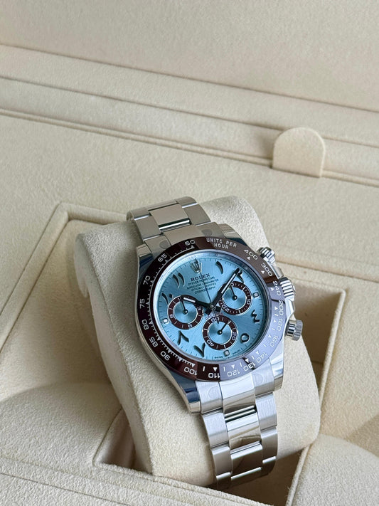 Rolex Cosmograph Daytona 40mm Ice Blue arabic dial Brand New 2022 - HOURLY