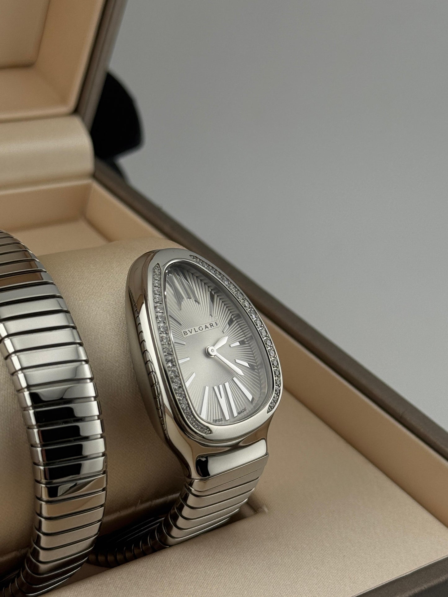 Bvlgari Serpenti Tubogas double-spiral steel bracelet 2013