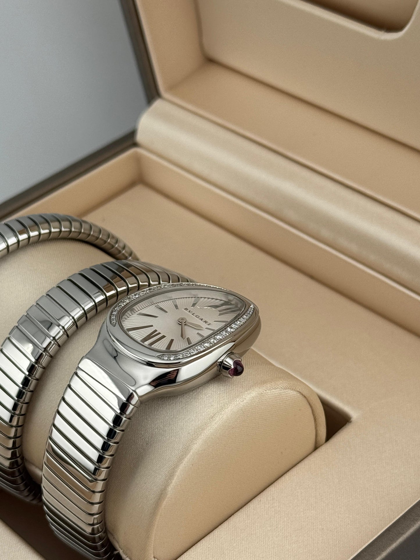 Bvlgari Serpenti Tubogas double-spiral steel bracelet 2013
