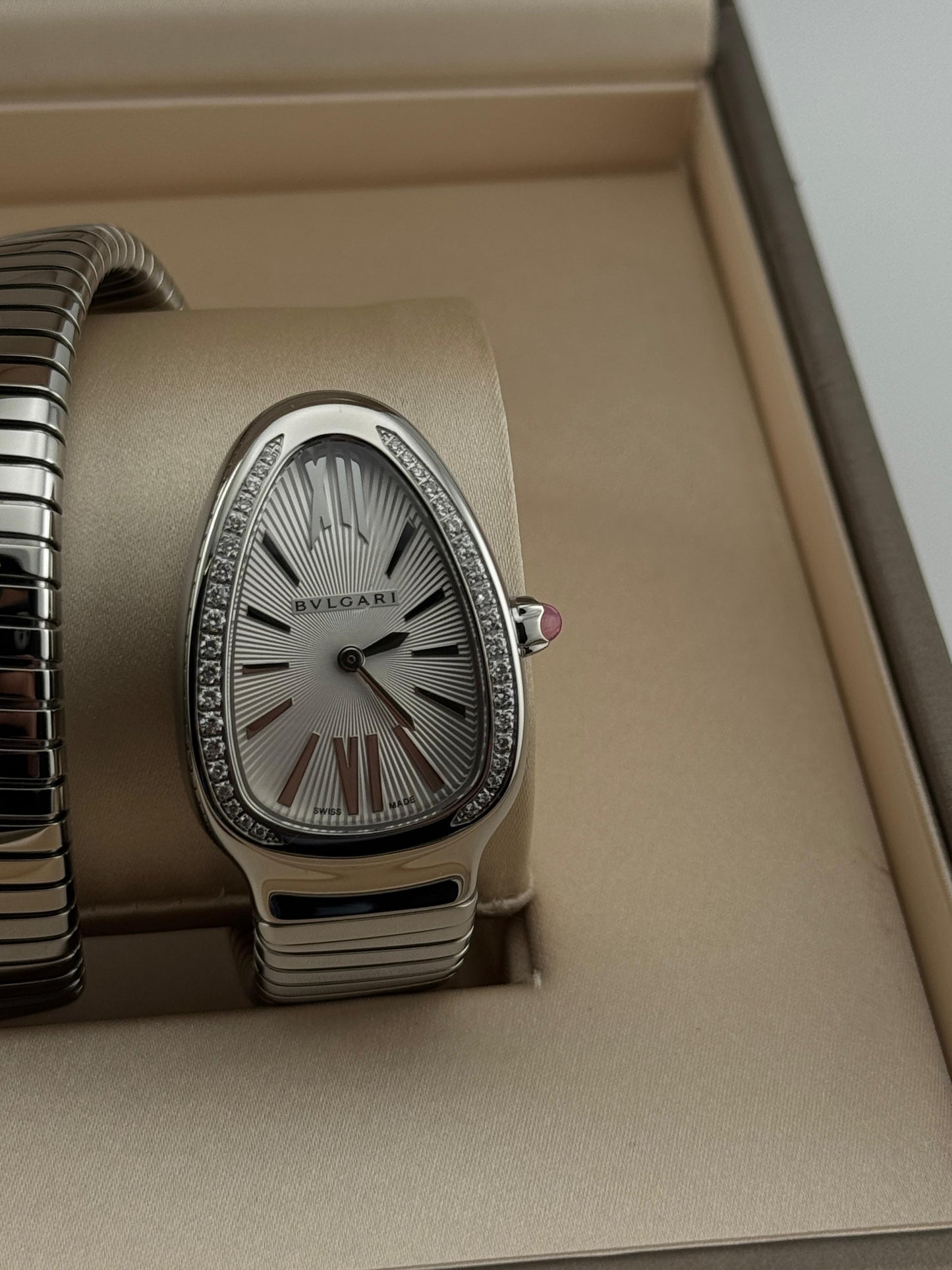 Bvlgari Serpenti Tubogas double-spiral steel bracelet 2013