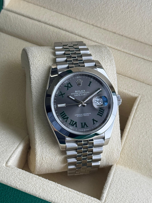 Rolex Datejust 41mm Wimbledon Stainless Steel Jubilee 2018 - HOURLY