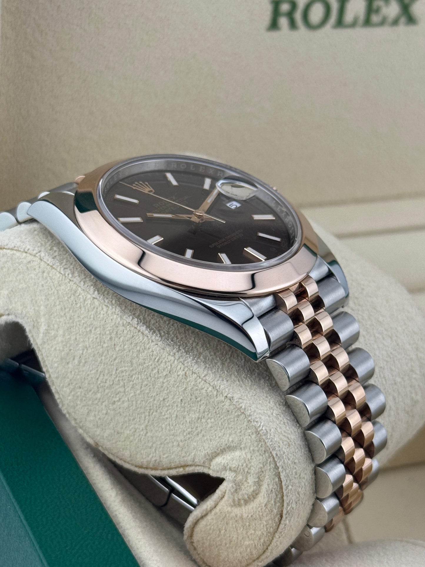 Rolex Datejust 41mm Steel & RoseGold Chocolate Dial Jubliee 2017