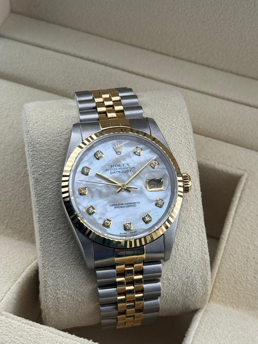 Rolex Datejust 36 Custom MOP Diamond Dial - HOURLY