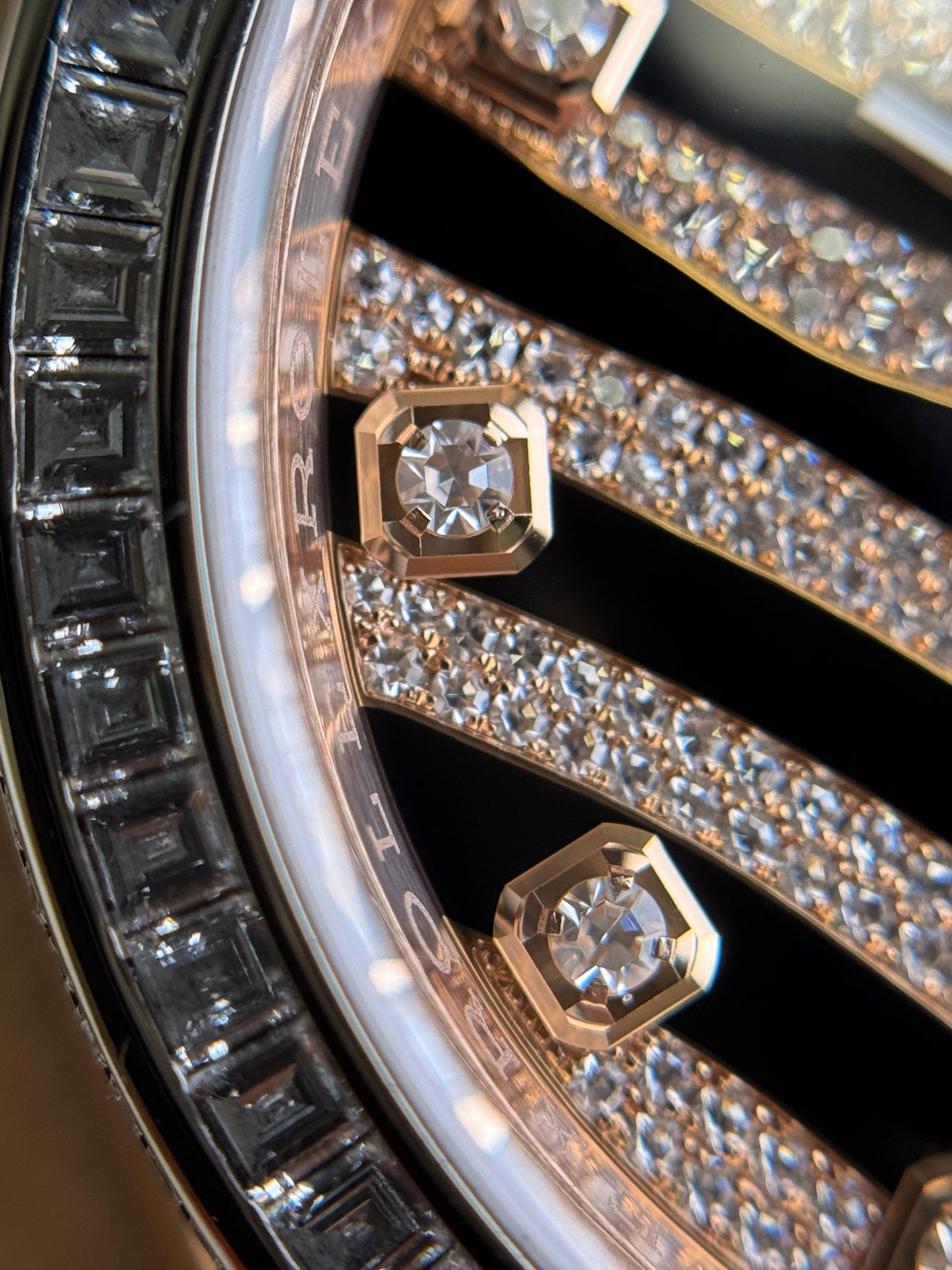 Rolex Datejust 36mm Rose Gold, Zebra Pave Diamond Dial
