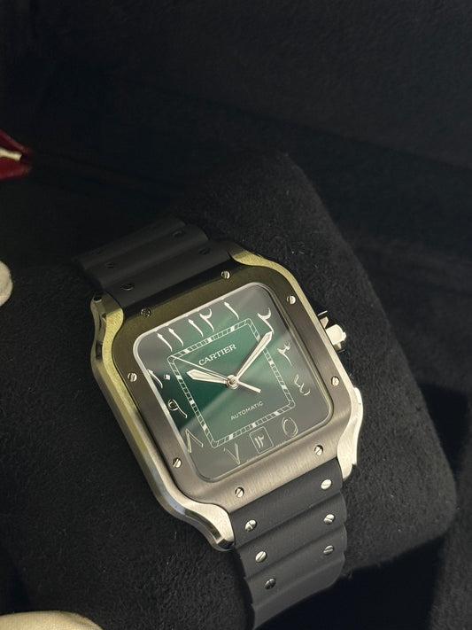 Cartier Santos De Cartier Large Green Arabic Dial 2025 - HOURLY