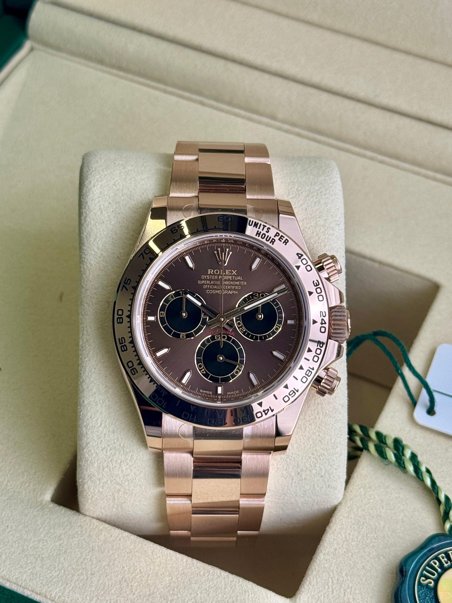 Rolex Cosmograph Daytona RoseGold Chocolate Dial Unworn 2025