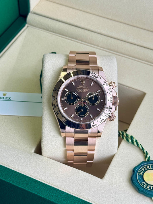 Rolex Cosmograph Daytona RoseGold Chocolate Dial Unworn 2025