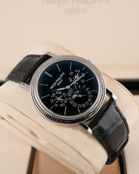 Patek Philippe Grand Complications 38mm Moonphase WhiteGold Black Dial 2016