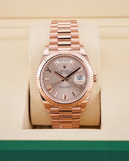 Rolex Day-Date 40mm RoseGold Sundust Dial 2024
