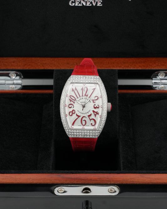 Franck Muller Vanguard 32mm Red Diamond Automatic afterset