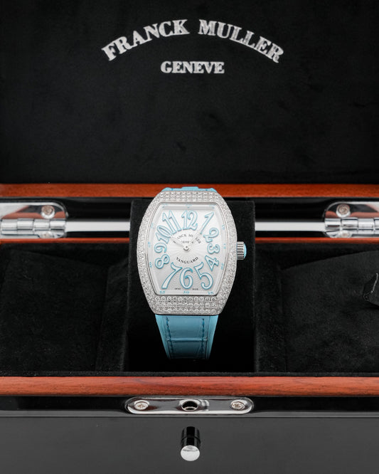 Franck Muller Vanguard 35mm Tiffany Blue Diamond afterset