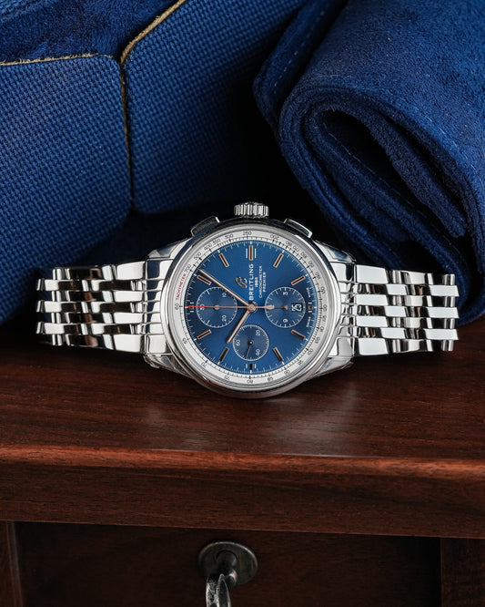 Breitling Premier Chrono 42mm Steel Blue Dial Unworn 2021