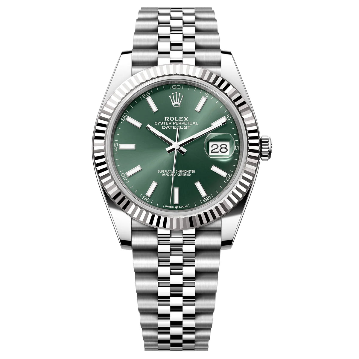 Rolex Datejust 41mm Fluted Bezel Mint Green Jubilee 2026