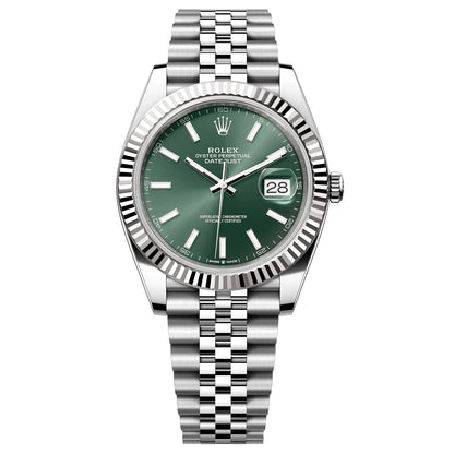 Rolex Datejust 41mm Fluted Bezel Mint Green Jubilee 2026