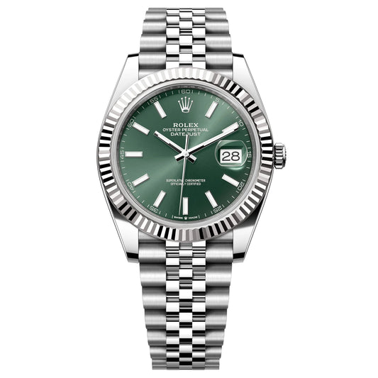 Rolex Datejust 41mm Fluted Bezel Mint Green Jubilee 2026